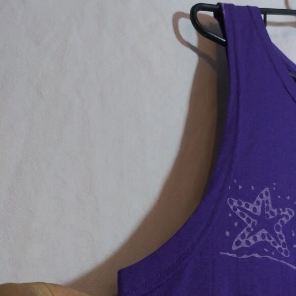 Ingear Cotton Dress Beach Casual Tank Summer Purple Sleeveless Sundress Size M - Picture 7 of 10